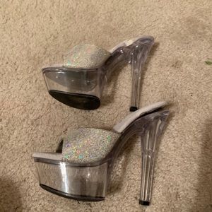 Clear heels